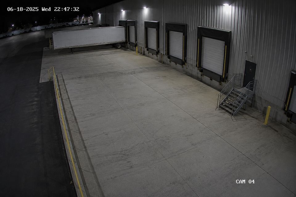 Shipping bay camera feed