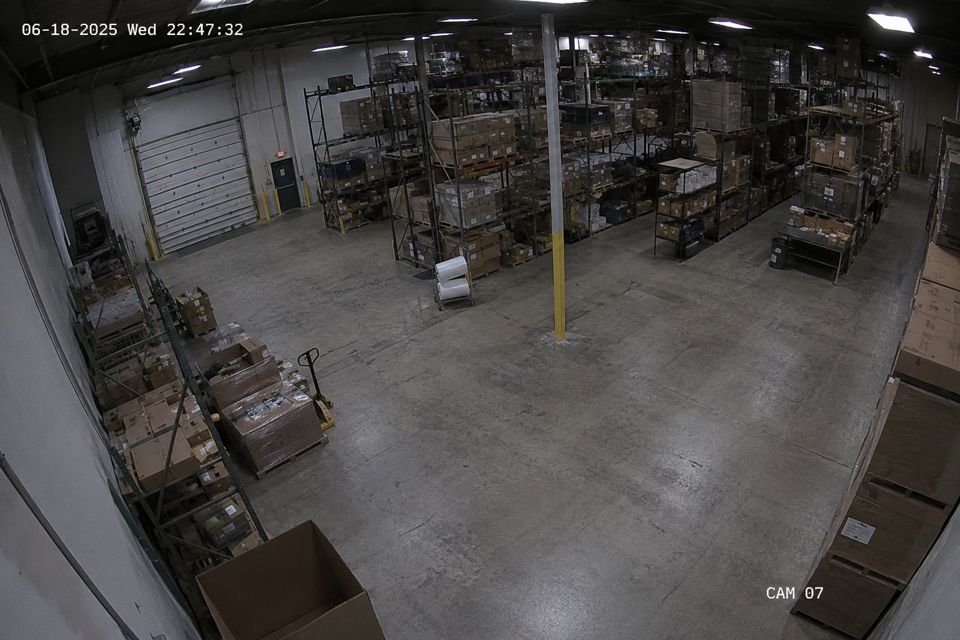 Receiving dock camera feed